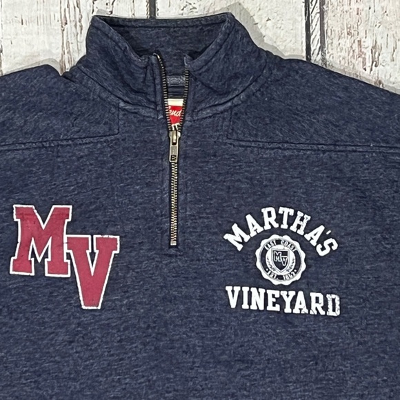 Martha's Vineyard League Travel Tourism Destination Retro Blue Sweatshirt - Picture 2 of 6